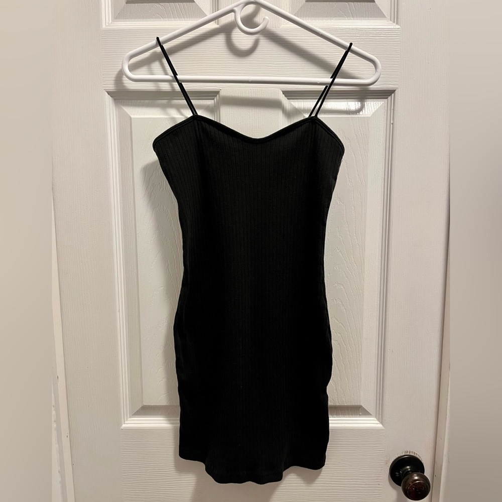 SHEIN Black Spaghetti Strap Mini Dress